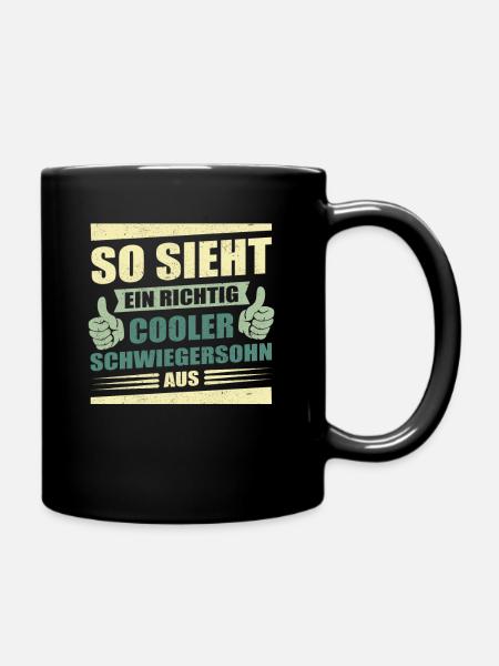 Cool Geschenk Schwiegersohn Geschenkidee - Tasse einfarbig - Schwarz