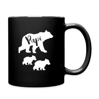 Chemise pour Papi | Cadeau de fête des pères Papi Bear - Mug uni - noir - Droite