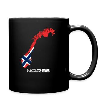 Norwegen - Tasse einfarbig - Schwarz - Rechts