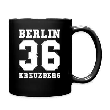 Cooles Berlin Kreuzberg City Stadt Geschenk - Tasse einfarbig - Schwarz - Rechts