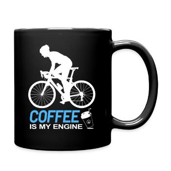 Vélo de course et café - Mug uni - noir - Droite