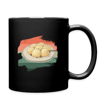 Dumplings boulettes de pain boulettes de pain Allemagne graphique - Mug uni - noir - Droite
