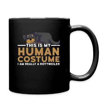 C'est mon costume humain, je suis vraiment un rottweiler - Mug uni - noir - Droite
