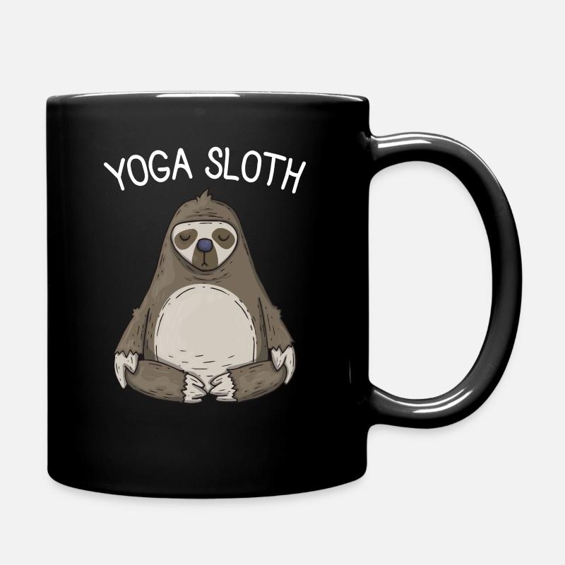 Faultier - Tasse einfarbig - Schwarz
