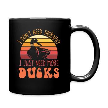Canards thérapie vintage - Mug uni - noir - Droite