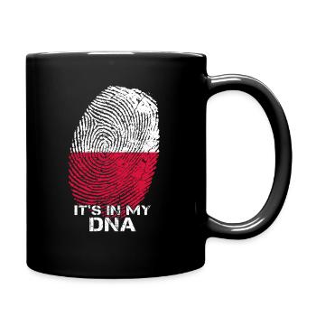 Polen ist in meiner DNA - Tasse einfarbig - Schwarz - Rechts