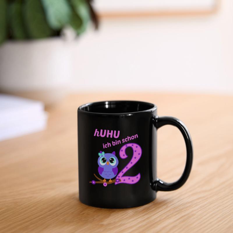 2.Geburtstag Geschenk Mädchen Eule Ich Bin schon 2 Tasse einfarbig