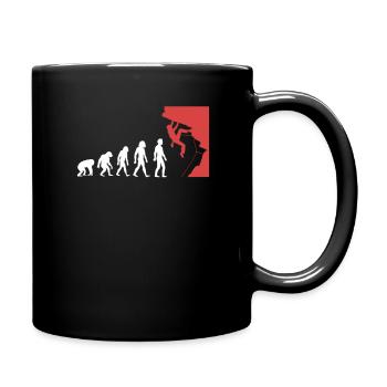Klettern Evolution - Tasse einfarbig - Schwarz - Rechts