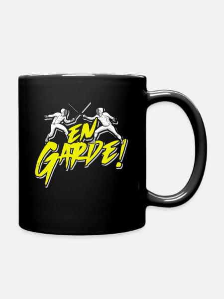 Escrime disant escrime masque duel sabre sport combat - Mug uni - noir