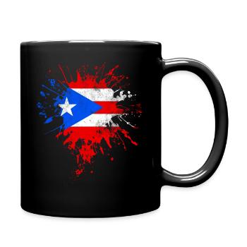 Porto Rico drapeau - Mug uni - noir - Droite