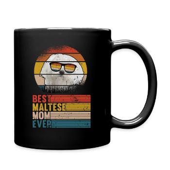 Best Maltese Mom ever mom dog dog owner - Full Colour Mug - black - Right