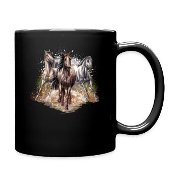 cheval - Mug uni - noir - Droite