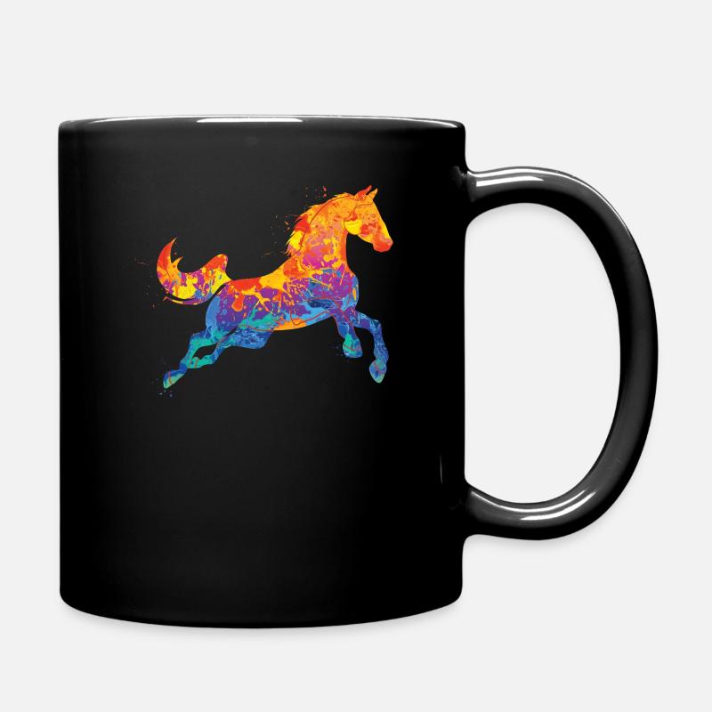 Pferd - Tasse einfarbig - Schwarz