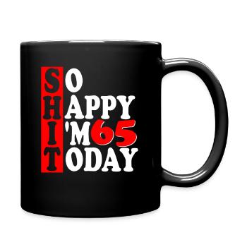 Happy 65 birthday 65 years gift - Full Colour Mug - black - Right