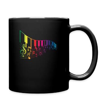 Piano melody - Full Colour Mug - black - Right