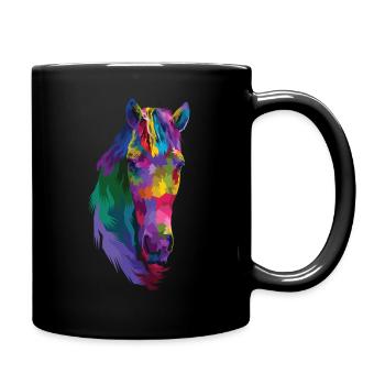 Idée cadeau de cadeau d'équitation douce de chevaux de cheval - Mug uni - noir - Droite