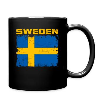 Schweden Flagge - Full Colour Mug - black - Right