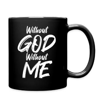 Gott christlich - Jesus - Bibel - Tasse einfarbig - Schwarz - Rechts