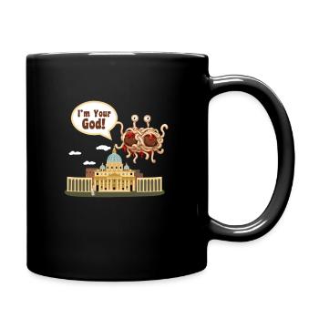 Spaghetti Monster Pastafari Vatican - Full Colour Mug - black - Right