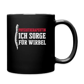 Physiotherapeutin Sorge Für Wirbel Physio - Tasse einfarbig - Schwarz - Rechts