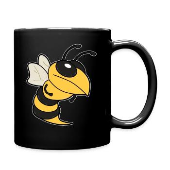 Cartoon hornet - Full Colour Mug - black - Right