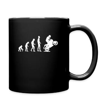 Evolution Motorrad - Tasse einfarbig - Schwarz - Rechts