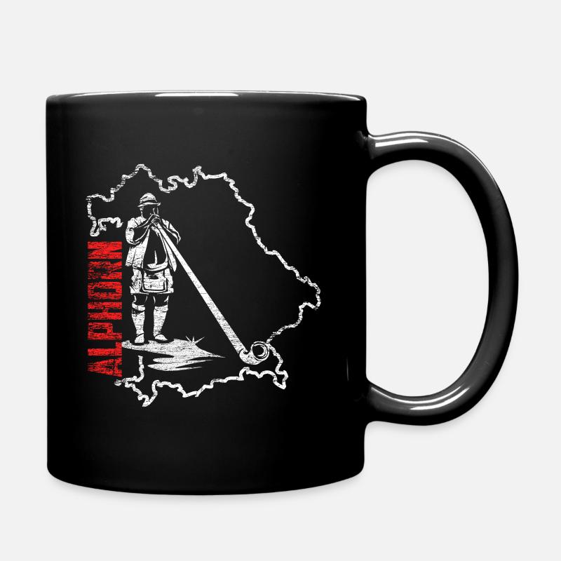 Alphorn Bayern - Tasse einfarbig - Schwarz