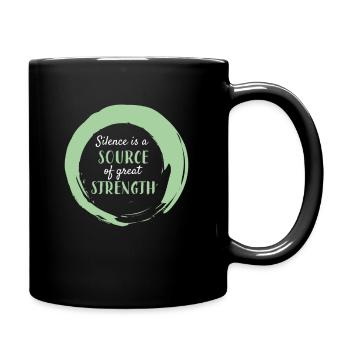 Zen Kreis Symbol Ruhe Kraft Meditation Geschenk - Tasse einfarbig - Schwarz - Rechts