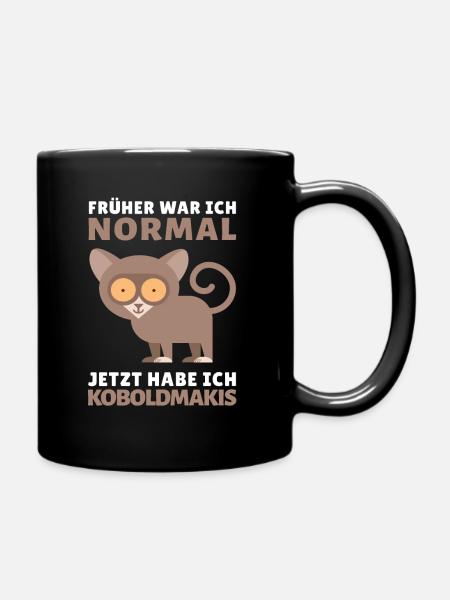 Koboldmaki Affe Primat Südostasien - Früher normal - Tasse einfarbig - Schwarz