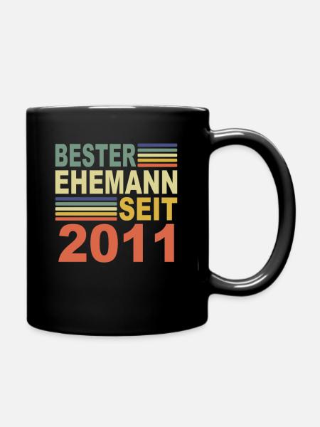2011 Bester Ehemann Ehepartner Jahr 2011 Partner - Tasse einfarbig - Schwarz