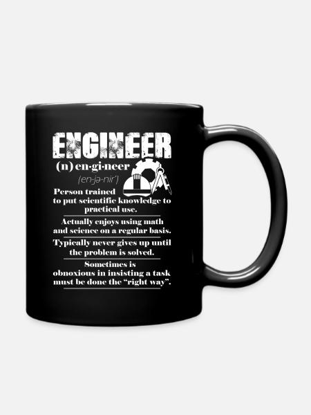 Engineer Definition - Full Colour Mug - black