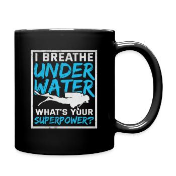 Scuba diving freediving water sports diver water - Full Colour Mug - black - Right