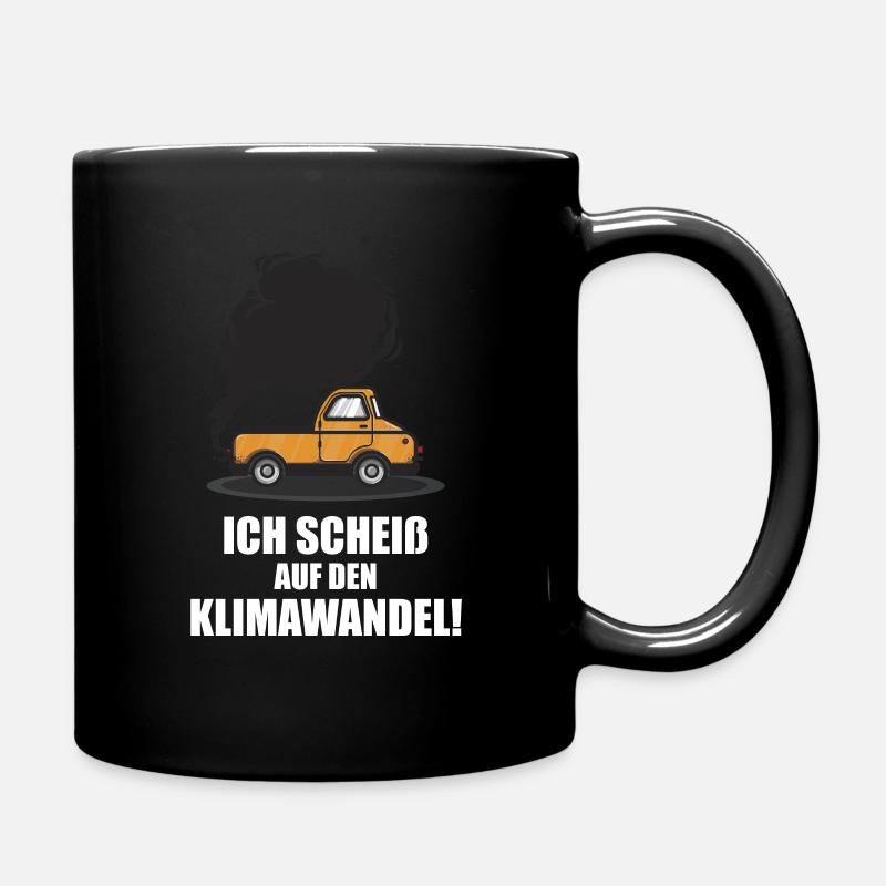 Ich scheiß auf den Klimawandel - Tasse einfarbig - Schwarz