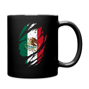Drapeau & blasons du Mexique - Mug uni - noir - Droite