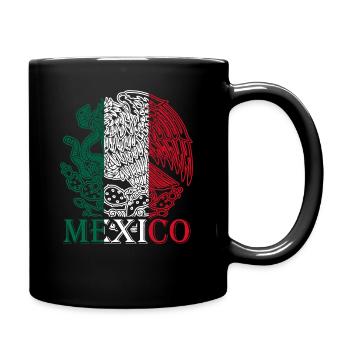 Mexico Eagle Coat of Arms - Full Colour Mug - black - Right