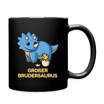 Großer Brudersaurus 2020 Bruder Dino Geschenk zur - Tasse einfarbig - Schwarz - Rechts