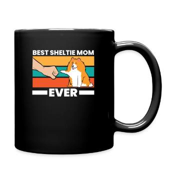 Beste Sheltie Mama Sheepdog Mama Shelties - Tasse einfarbig - Schwarz - Rechts