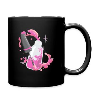 I love nails - nail designer nail salon - Full Colour Mug - black - Right