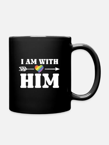 Homo met hem - Mok uni - zwart