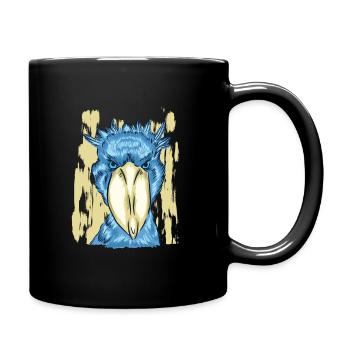 Schuhschnabel Vogel Geschenk - Tasse einfarbig - Schwarz - Rechts