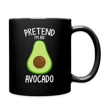 Pretend I'm An Avocado Funny Halloween Fruit Gifth - Full Colour Mug - black - Right