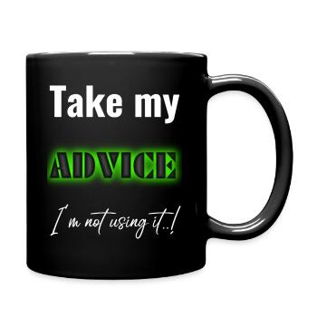 Lustig lustig lustig lustig lustig Lustig - Tasse einfarbig - Schwarz - Rechts