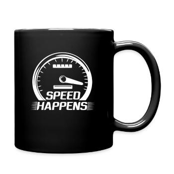 Speed Happens - Motorsport - Speedometer - Full Colour Mug - black - Right