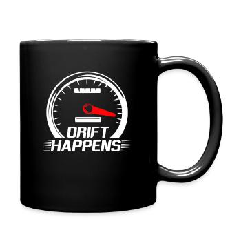 Motorsport Drift Happens - Full Colour Mug - black - Right