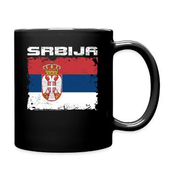 Serbie Drapeau Srbija - Mug uni - noir - Droite