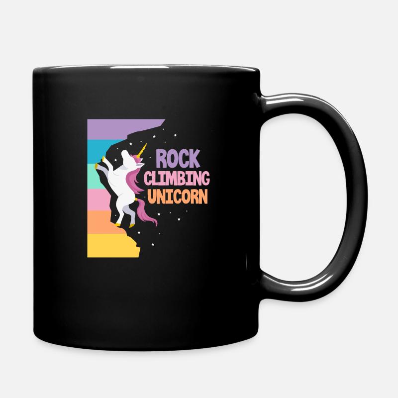 Klettern Einhorn - Tasse einfarbig - Schwarz