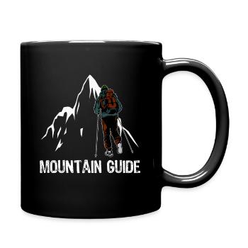 Bergführer Berge Bergsteiger lustiges Geschenk - Tasse einfarbig - Schwarz - Rechts