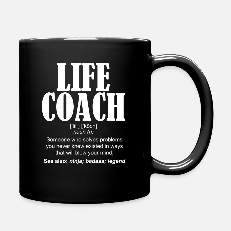 Life Coach Definition Geschenk T-Shirt - Tasse einfarbig - Schwarz