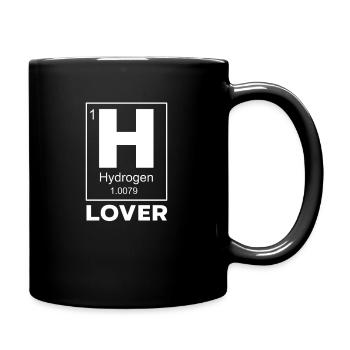 Wasserstoff Liebhaber Brennstoffzelle H Hydrogen - Tasse einfarbig - Schwarz - Rechts