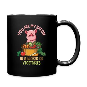 You are my bacon Funny Bacon day gift - Tasse einfarbig - Schwarz - Rechts